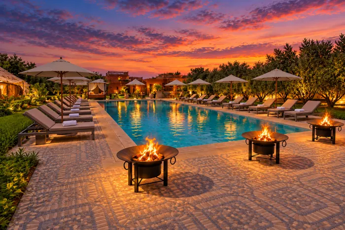 Piscine le soir